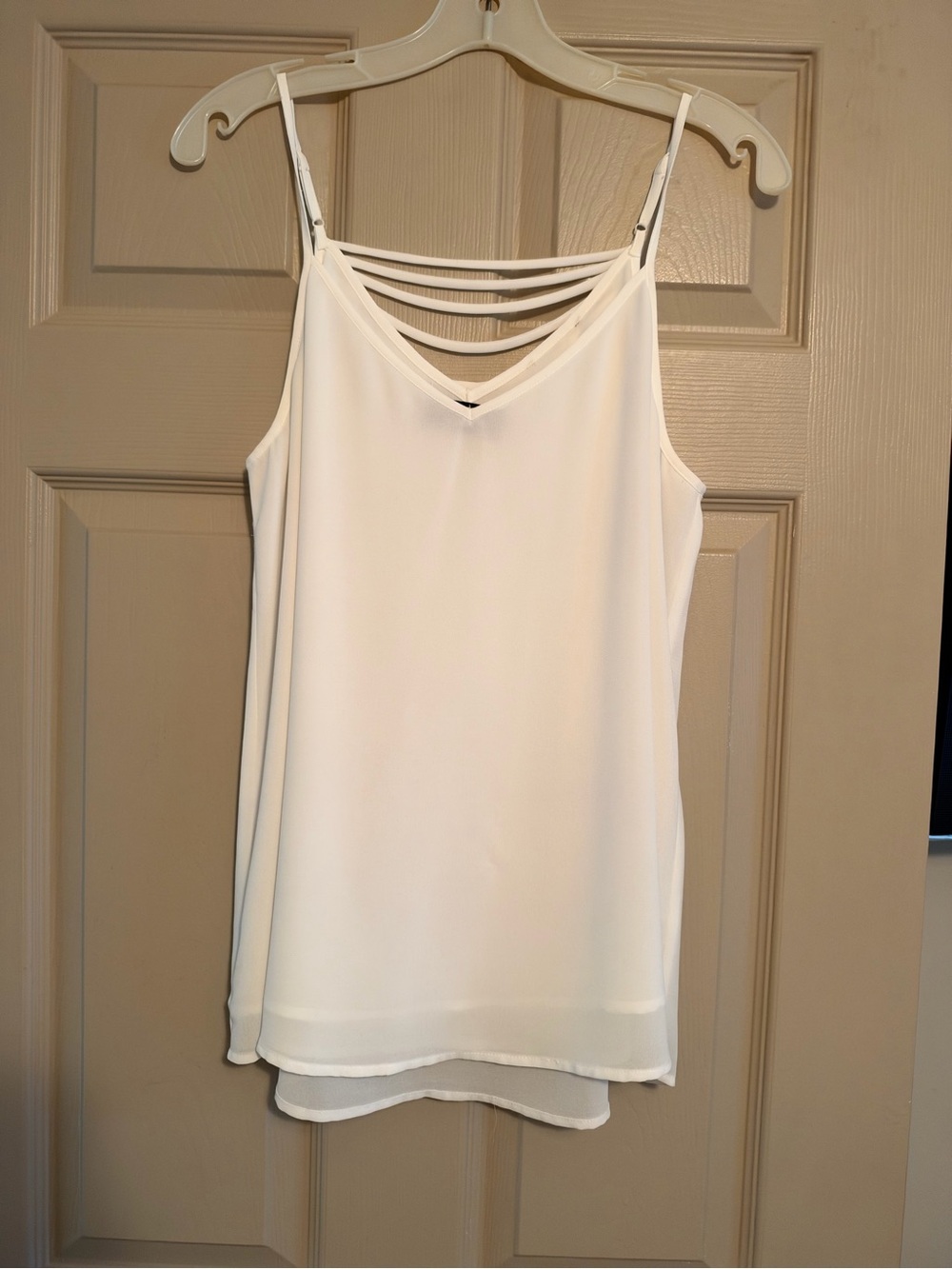 fab'rik White Strappy V-Neck Camisole